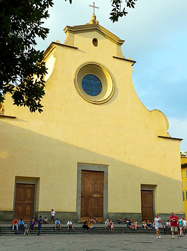 The façade of the church of Santo Spirito in the Oltrarno