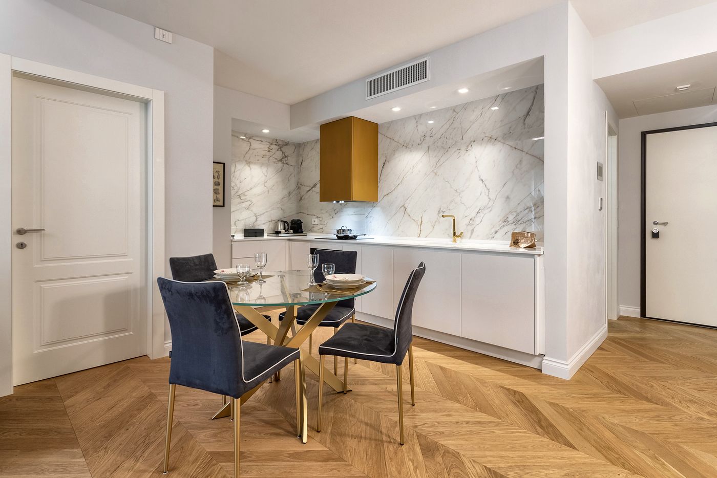 Kitchen and dining table for four